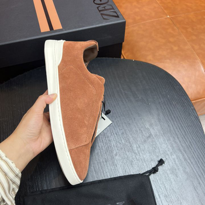 Zegna Suede Triple Stitch™ Sneakers - DopestKickz