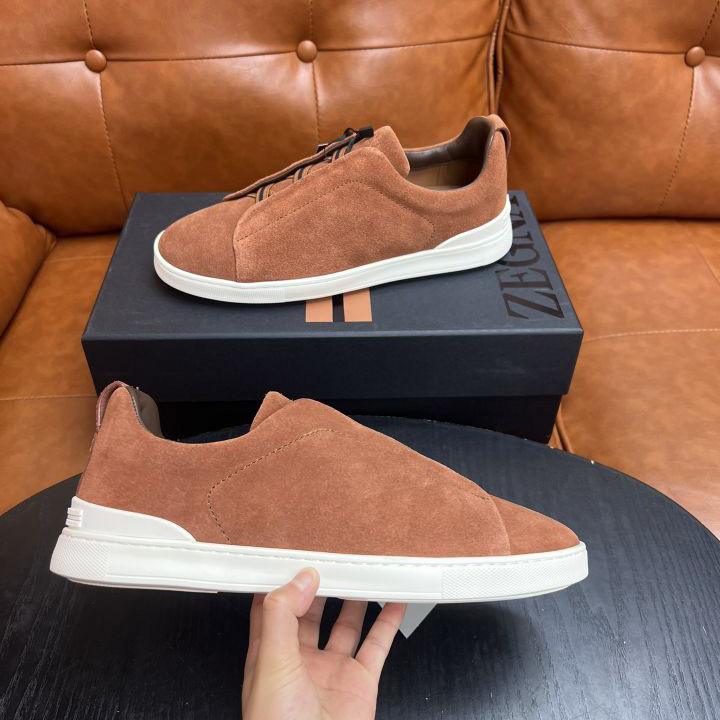 Zegna Suede Triple Stitch™ Sneakers - DopestKickz