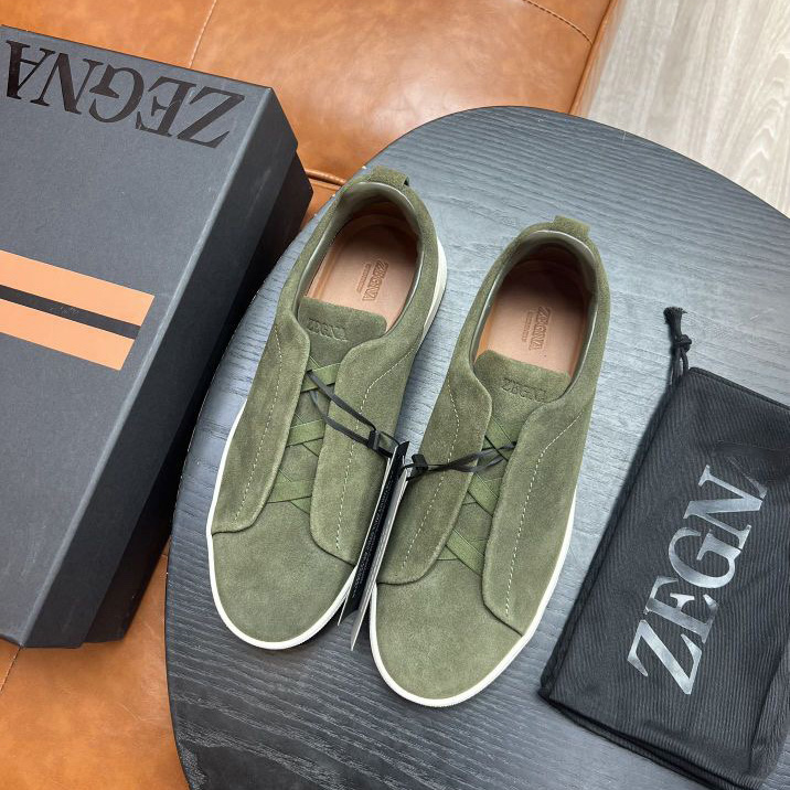 Zegna Suede Triple Stitch™ Sneakers - DopestKickz