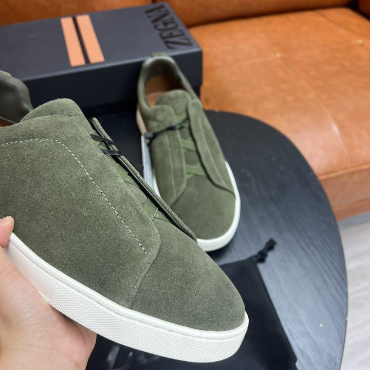 Zegna Suede Triple Stitch™ Sneakers - DopestKickz