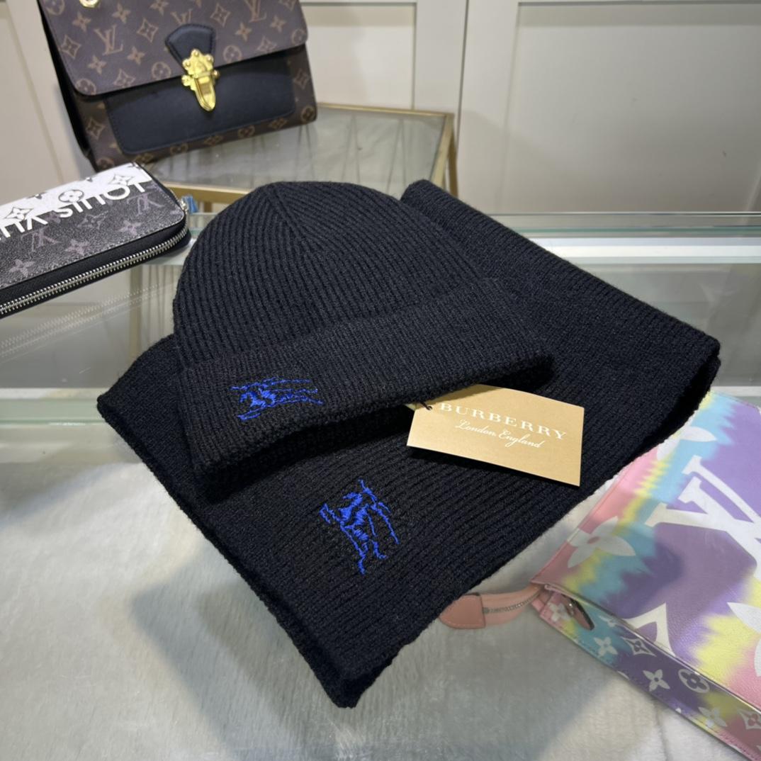 Burberry KD-embroidered Ribbed-knit Scarf & Beanie - DopestKickz