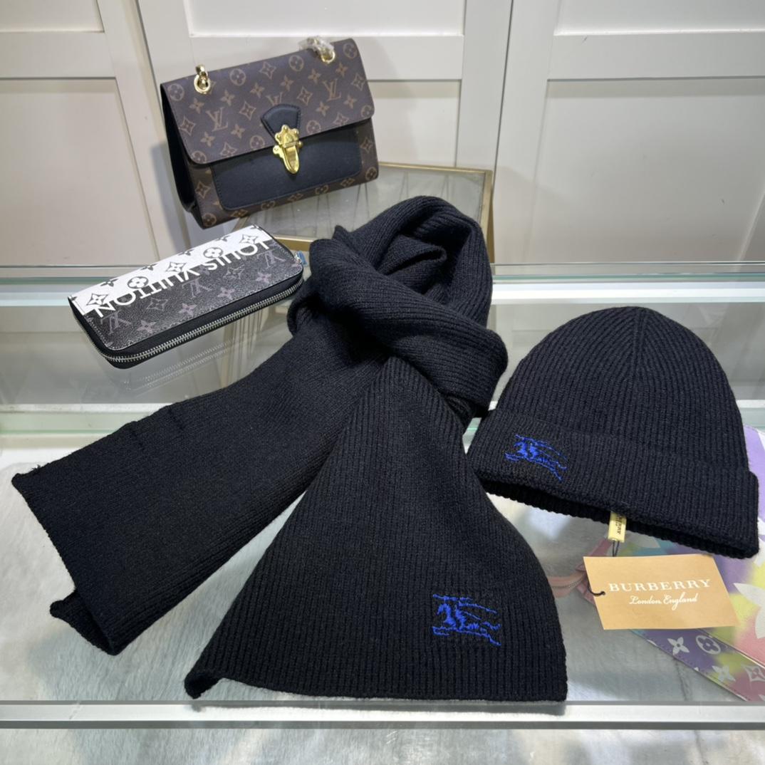 Burberry KD-embroidered Ribbed-knit Scarf & Beanie - DopestKickz