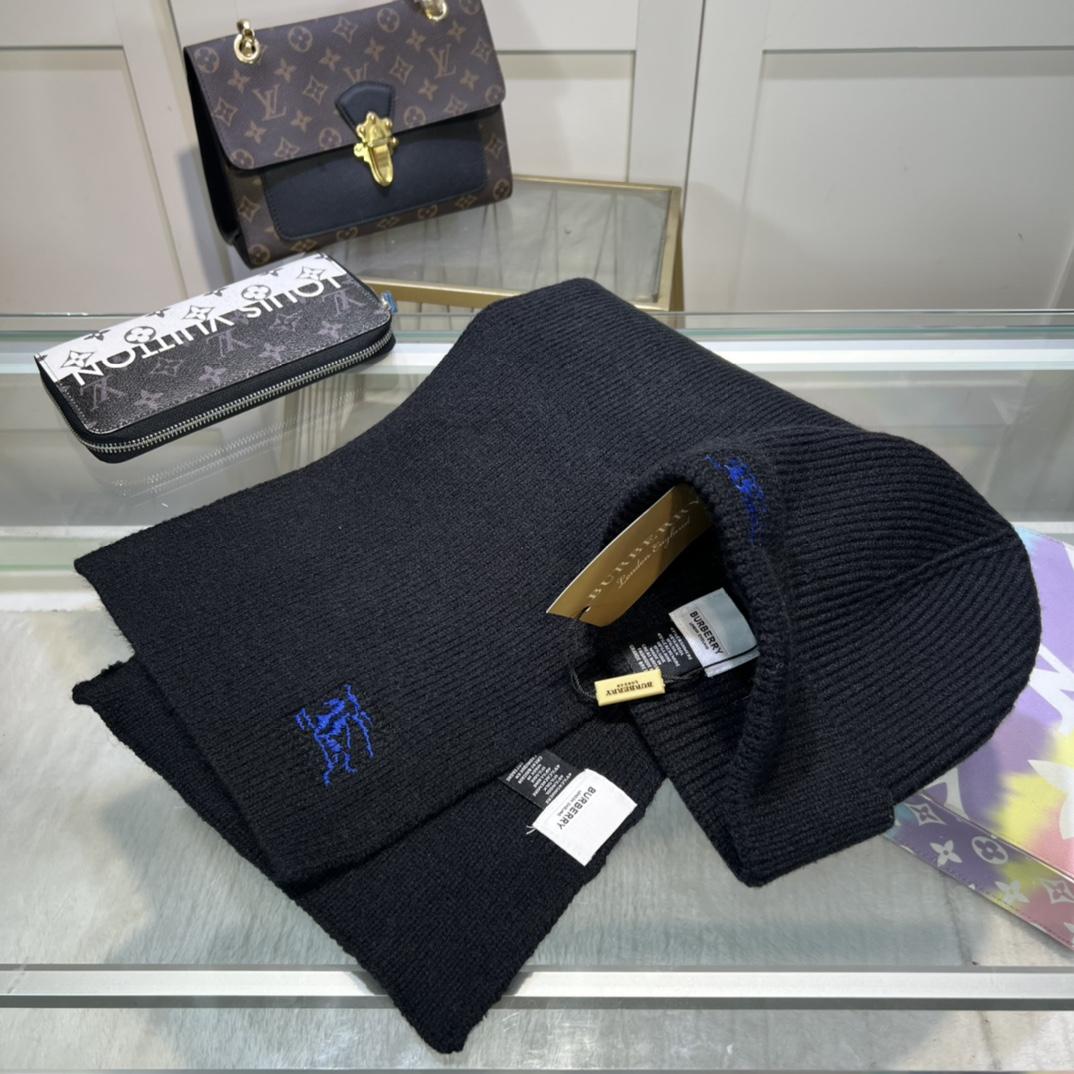 Burberry KD-embroidered Ribbed-knit Scarf & Beanie - DopestKickz