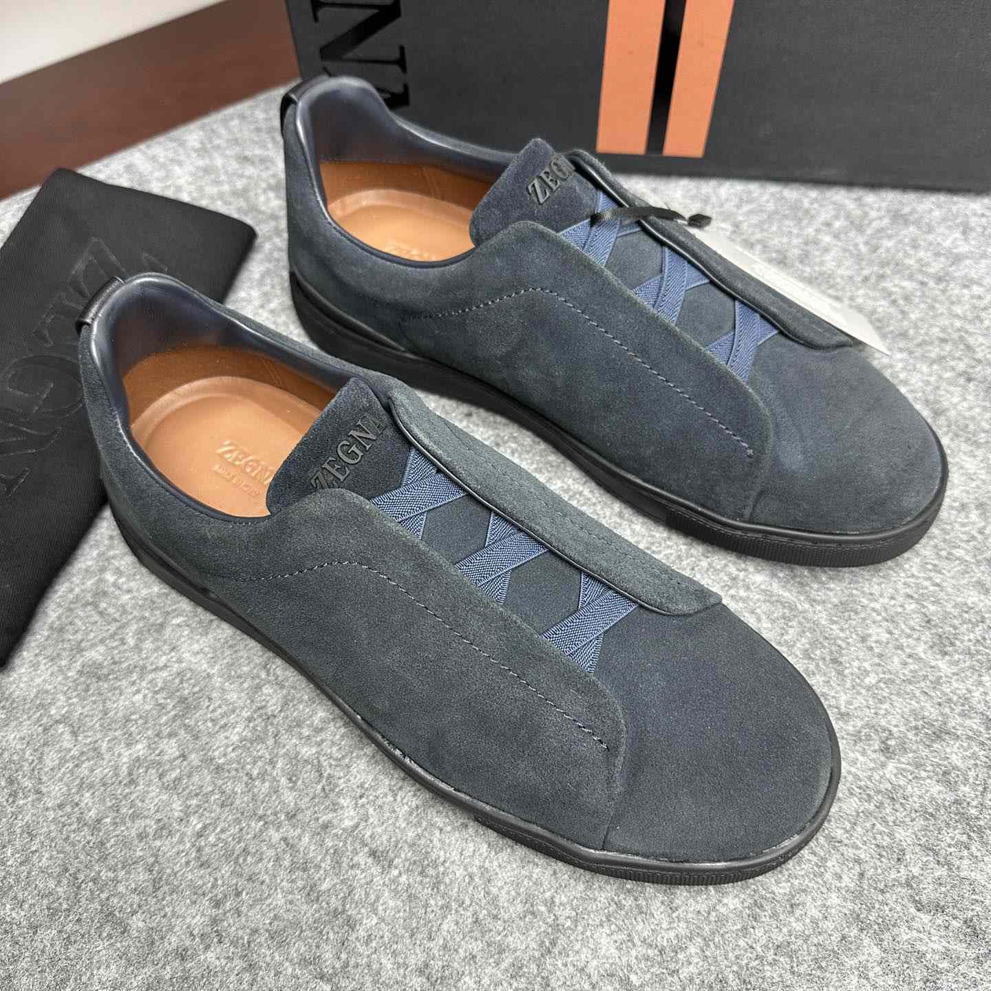 Zegna Suede Triple Stitch™ Sneakers - DopestKickz