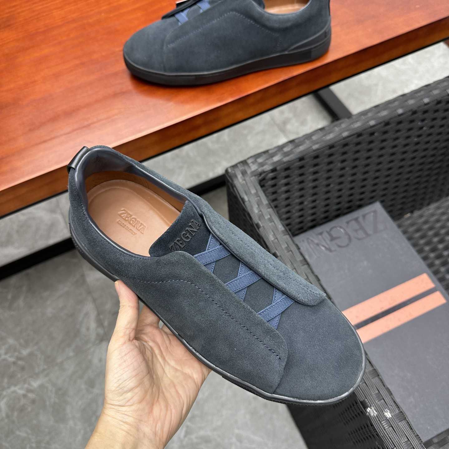 Zegna Suede Triple Stitch™ Sneakers - DopestKickz