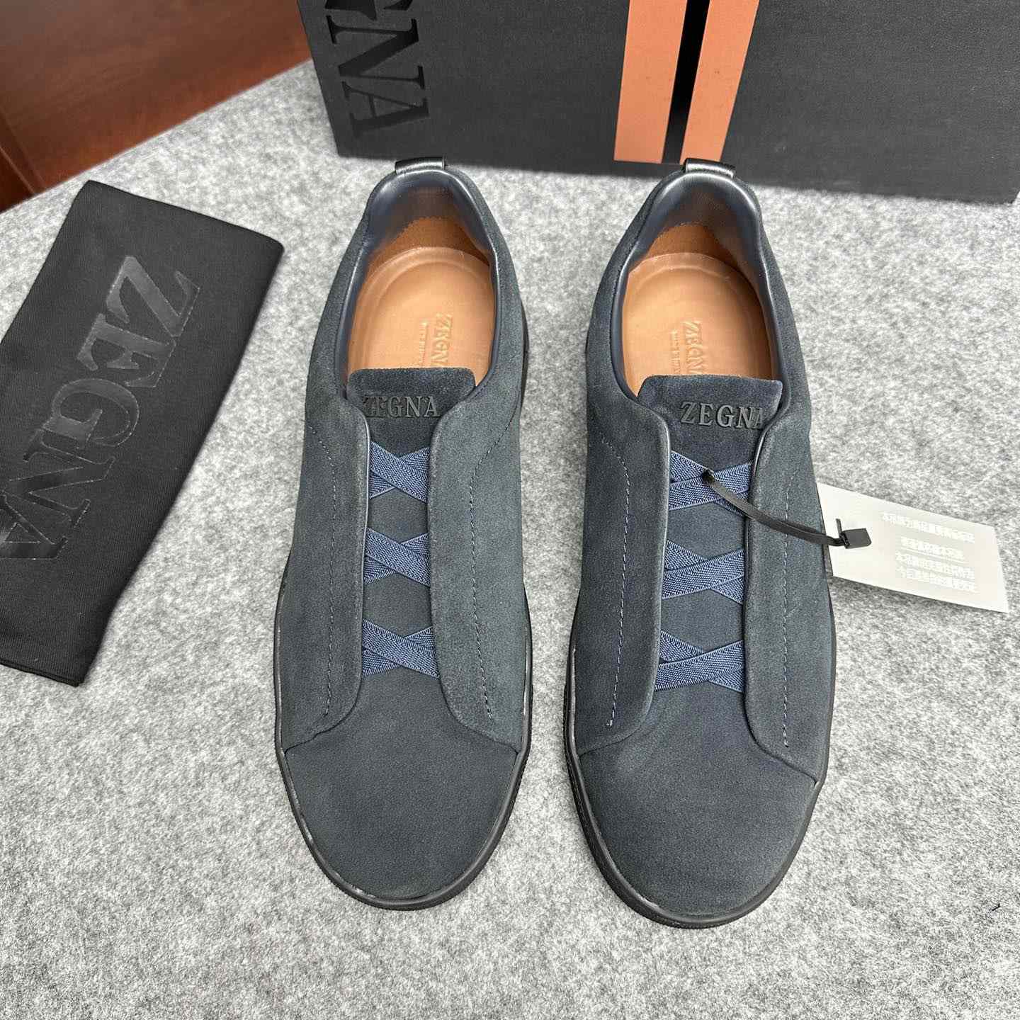 Zegna Suede Triple Stitch™ Sneakers - DopestKickz