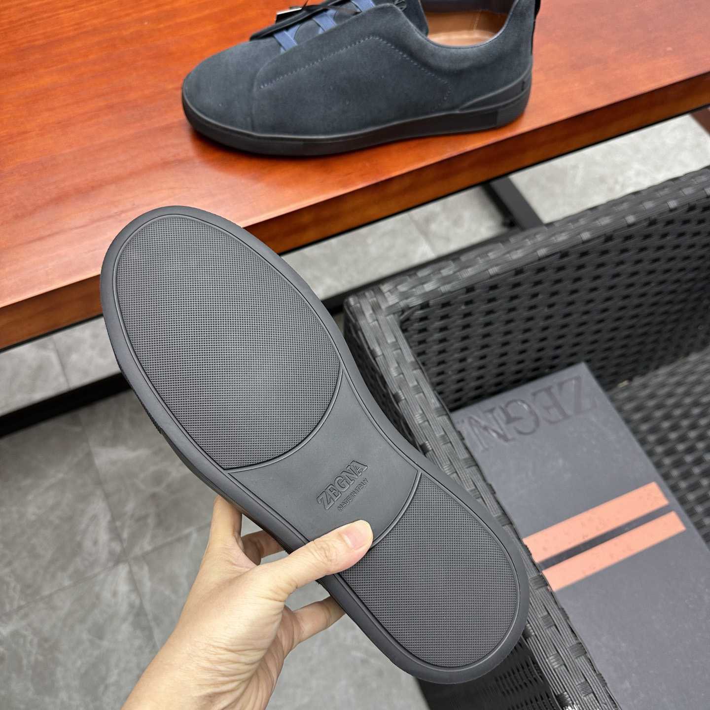 Zegna Suede Triple Stitch™ Sneakers - DopestKickz