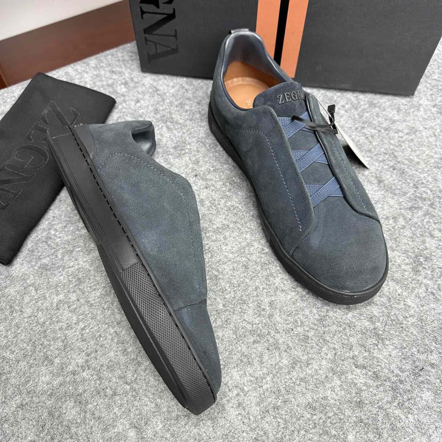 Zegna Suede Triple Stitch™ Sneakers - DopestKickz