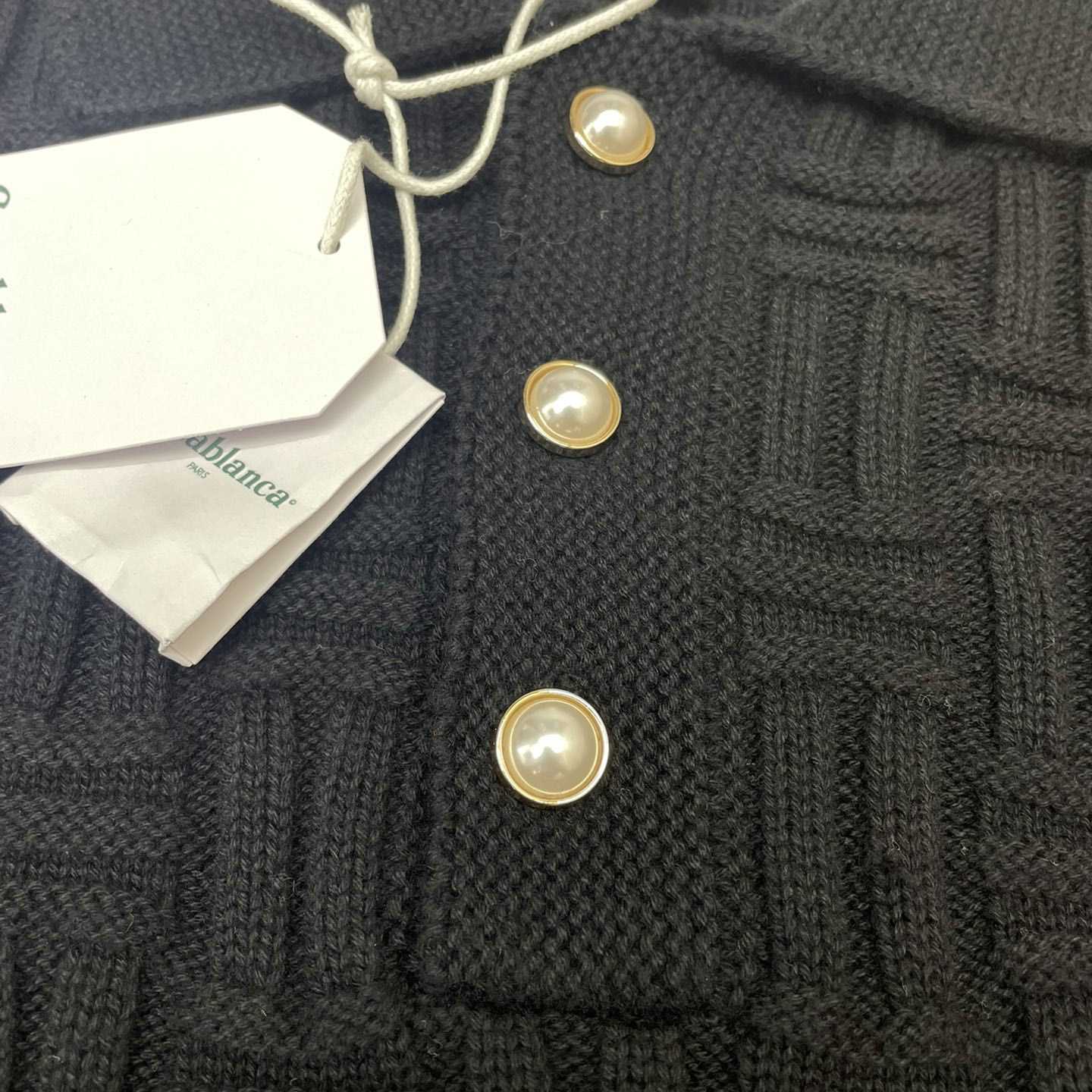 Casablanca Column Stitch Wool Knit Polo  D0065 - DopestKickz