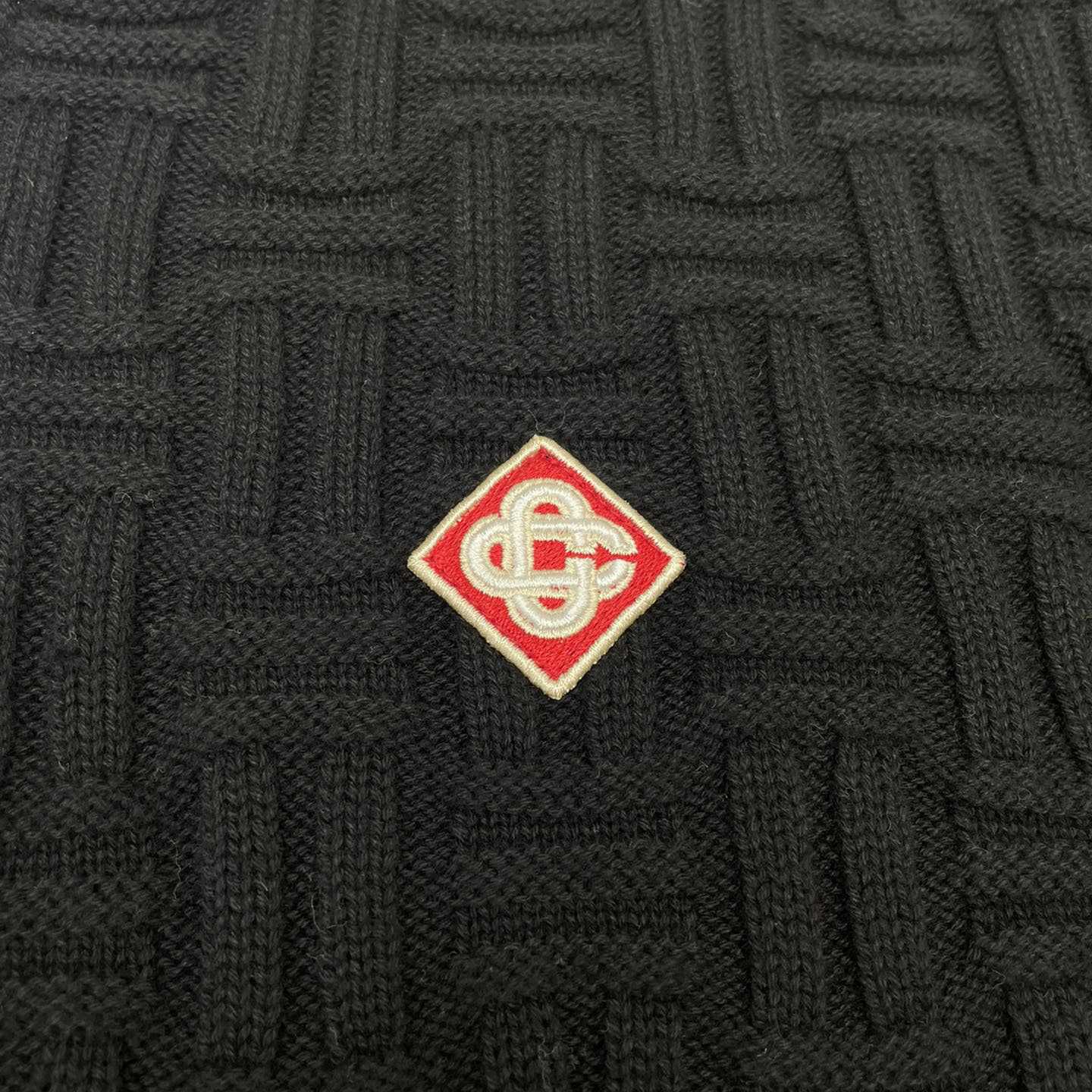 Casablanca Column Stitch Wool Knit Polo  D0065 - DopestKickz