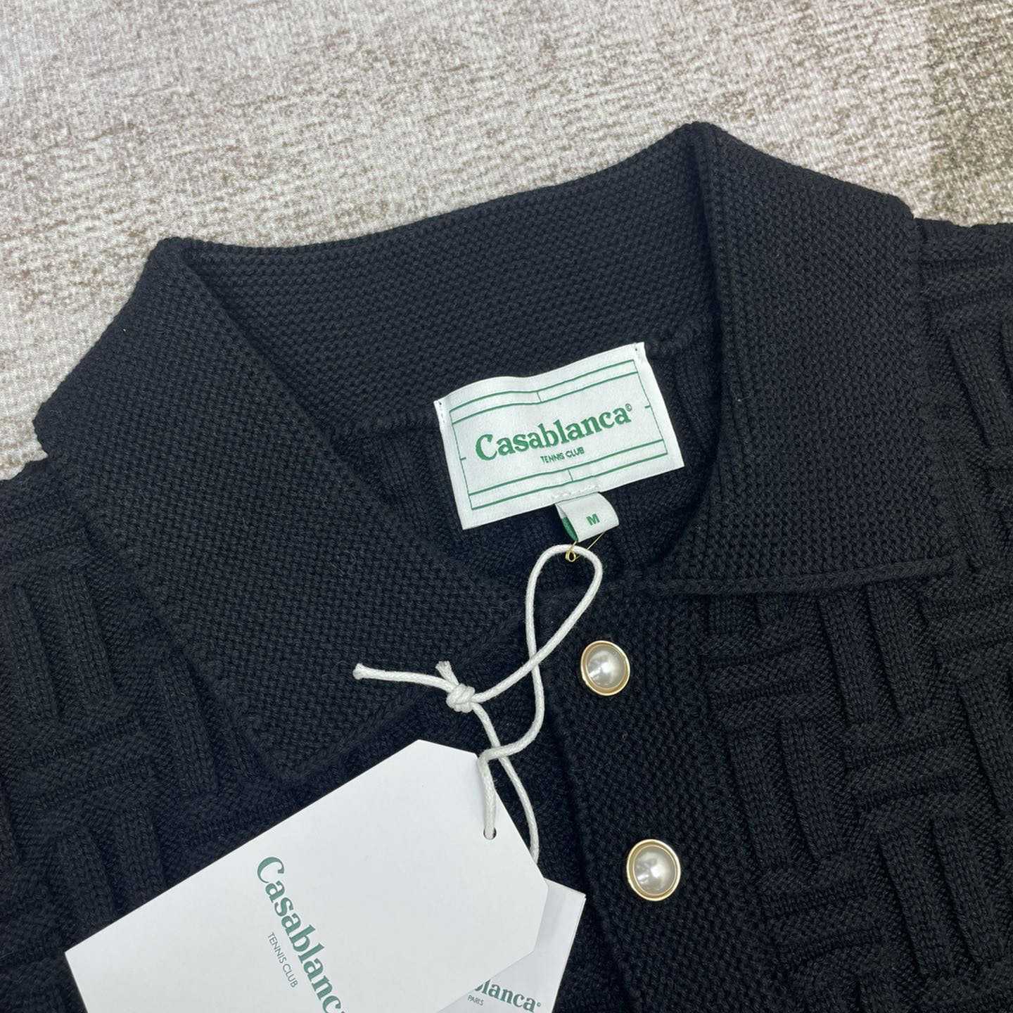 Casablanca Column Stitch Wool Knit Polo  D0065 - DopestKickz