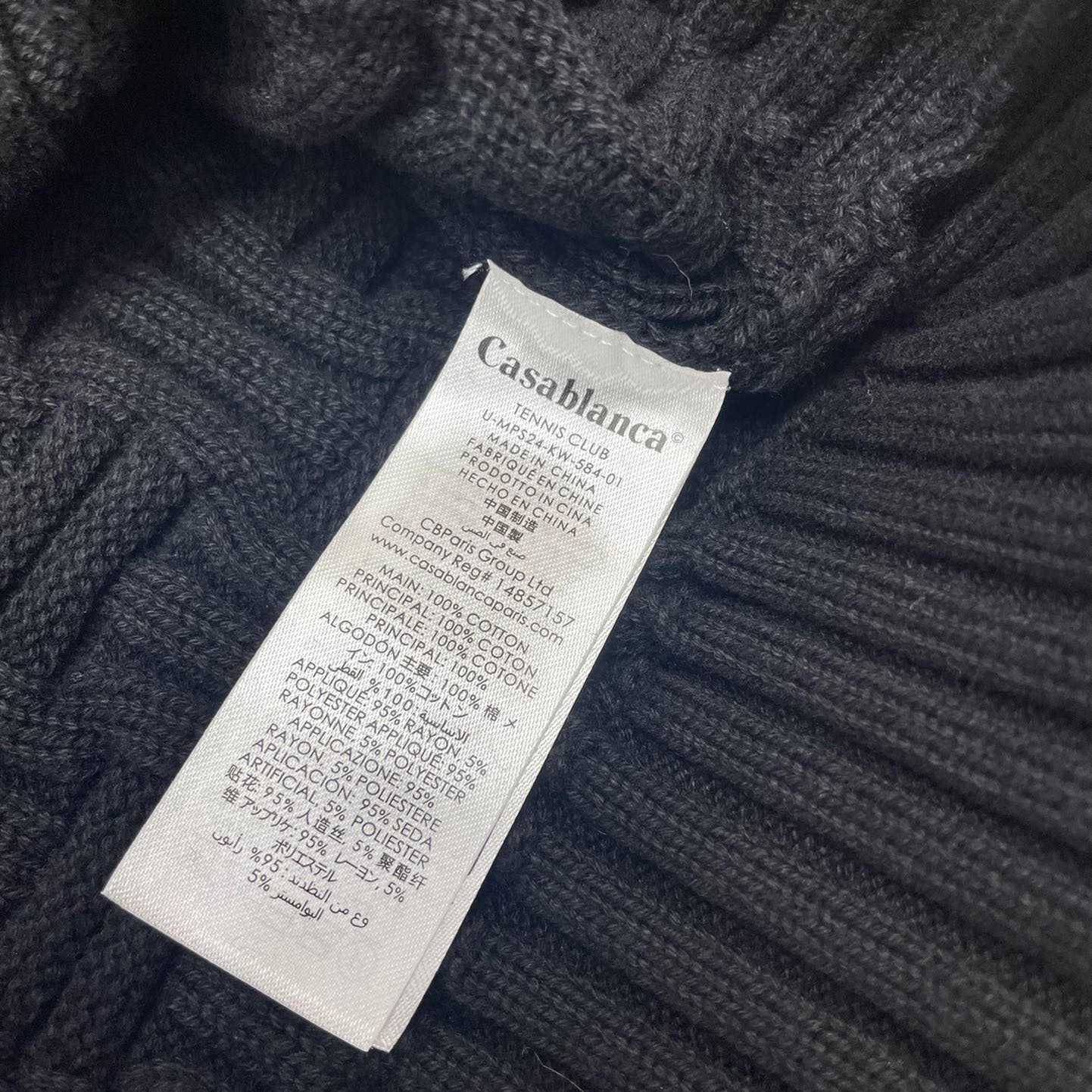 Casablanca Column Stitch Wool Knit Polo  D0065 - DopestKickz