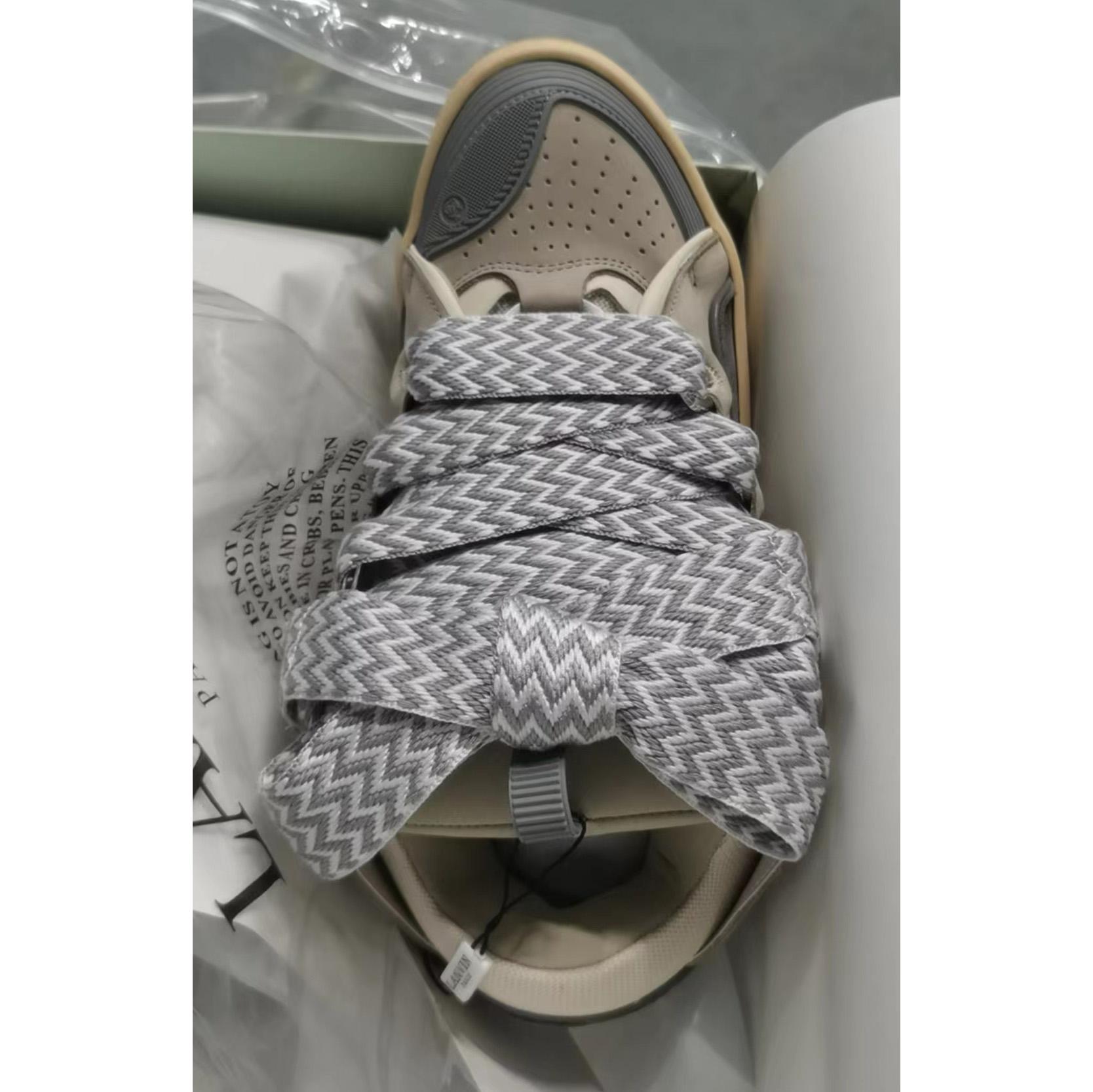 Lanvin Leather Curb Sneakers - DopestKickz