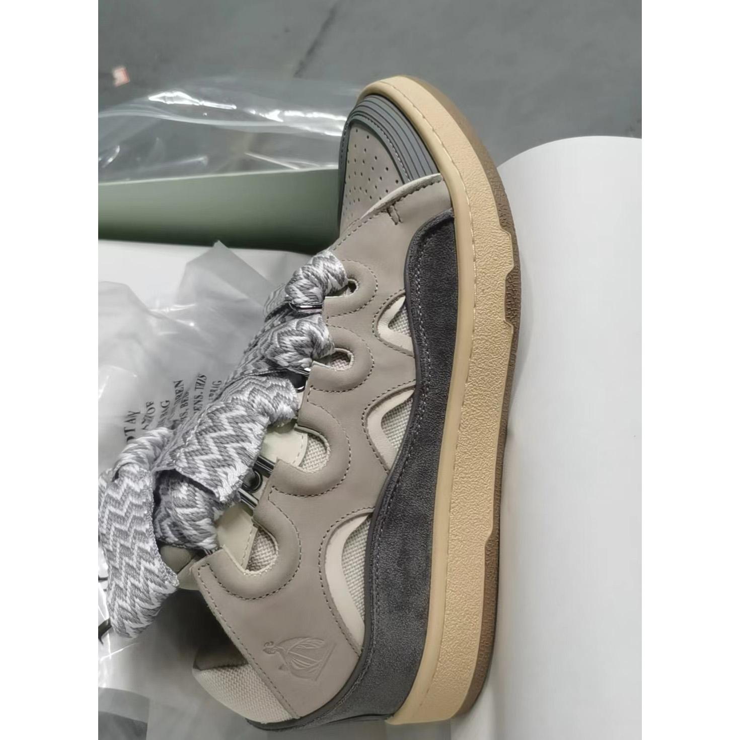 Lanvin Leather Curb Sneakers - DopestKickz