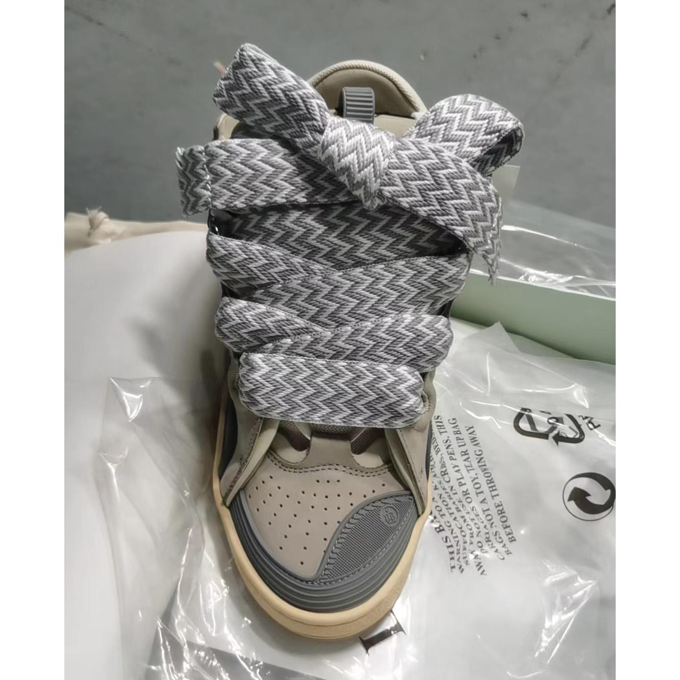 Lanvin Leather Curb Sneakers - DopestKickz