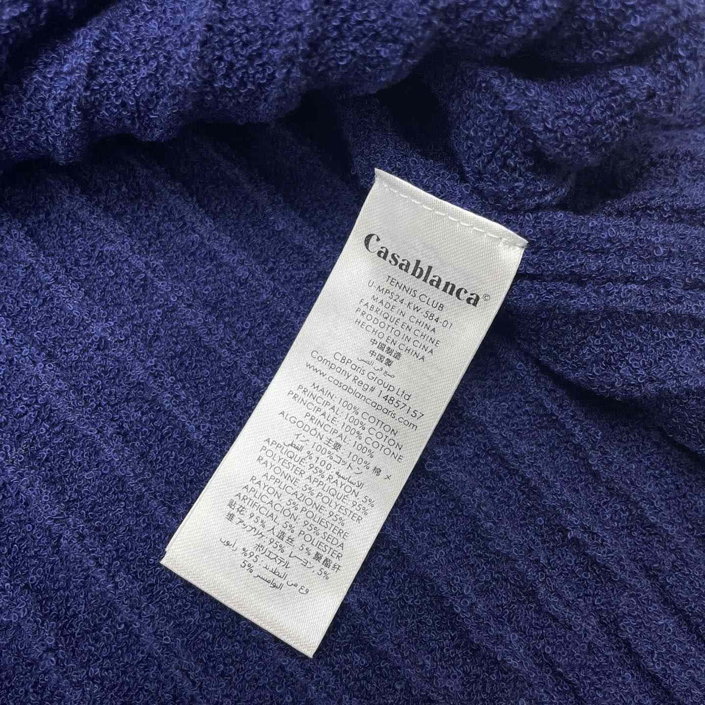 Casablanca  Ribbed Bouclé Cotton-Blend Polo Shirt   D0066 - DopestKickz