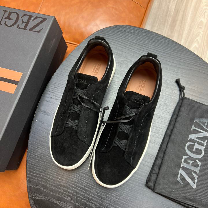Zegna Suede Triple Stitch™ Sneakers - DopestKickz