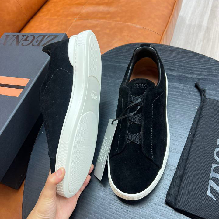 Zegna Suede Triple Stitch™ Sneakers - DopestKickz