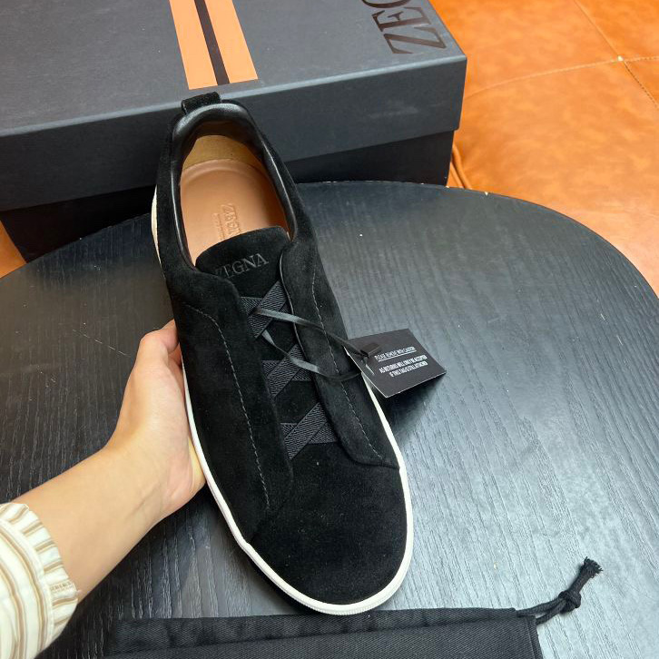 Zegna Suede Triple Stitch™ Sneakers - DopestKickz