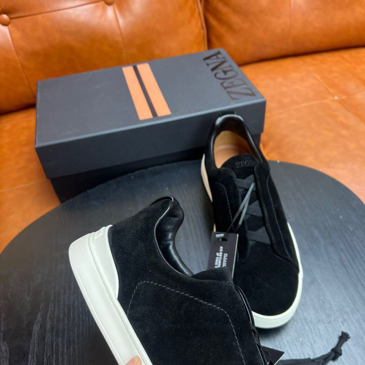 Zegna Suede Triple Stitch™ Sneakers - DopestKickz