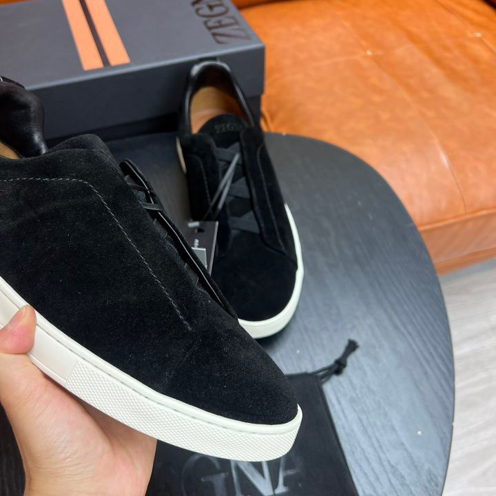 Zegna Suede Triple Stitch™ Sneakers - DopestKickz