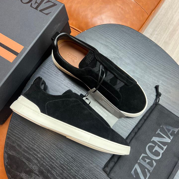 Zegna Suede Triple Stitch™ Sneakers - DopestKickz