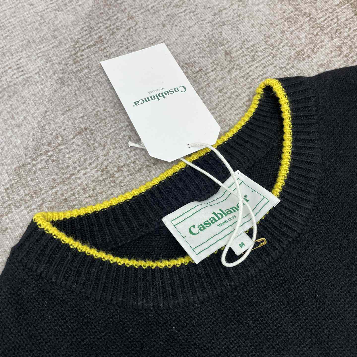 Casablanca Court Logo-Intarsia Knitted Jumper   D0063 - DopestKickz