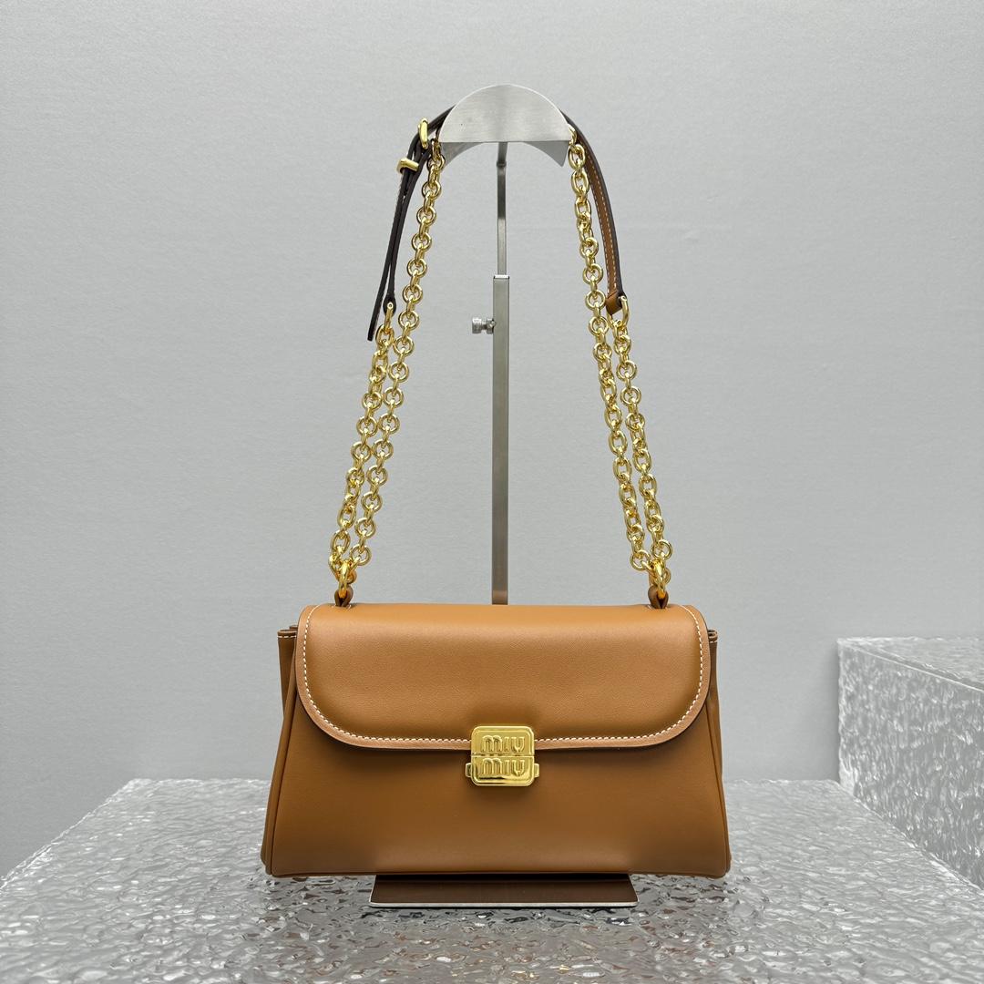Miu Miu Leather Shoulder Bag - DopestKickz