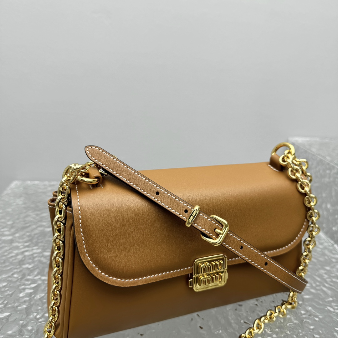 Miu Miu Leather Shoulder Bag - DopestKickz