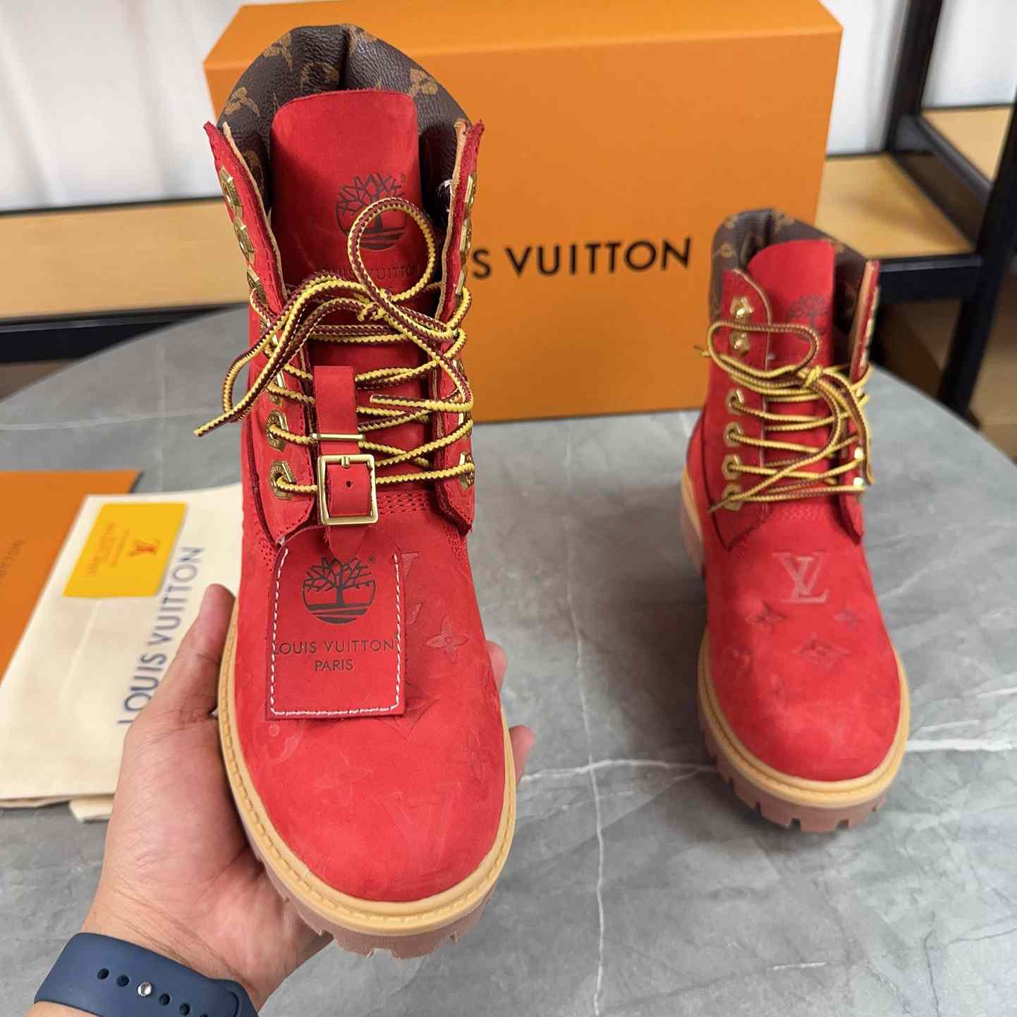 Louis Vuitton x Timberland Monogram Ankle Boot - DopestKickz