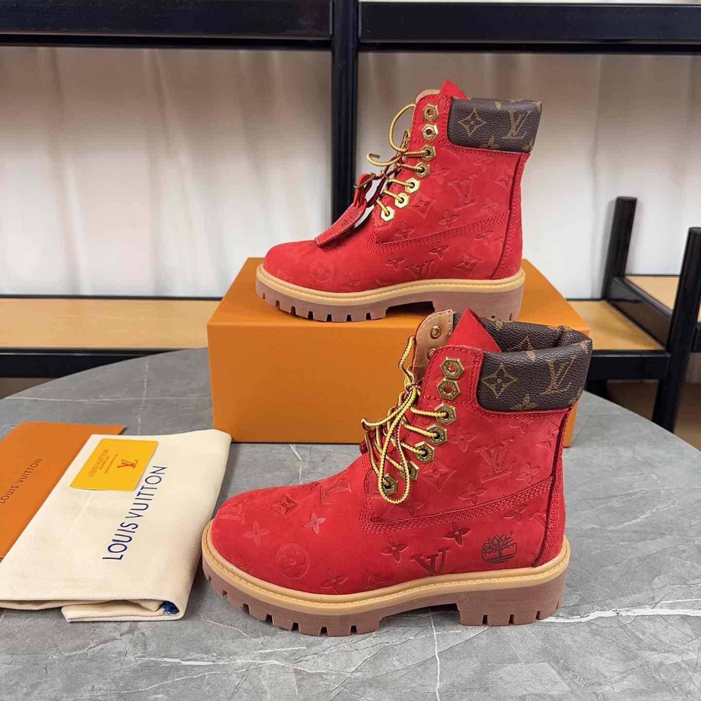 Louis Vuitton x Timberland Monogram Ankle Boot - DopestKickz