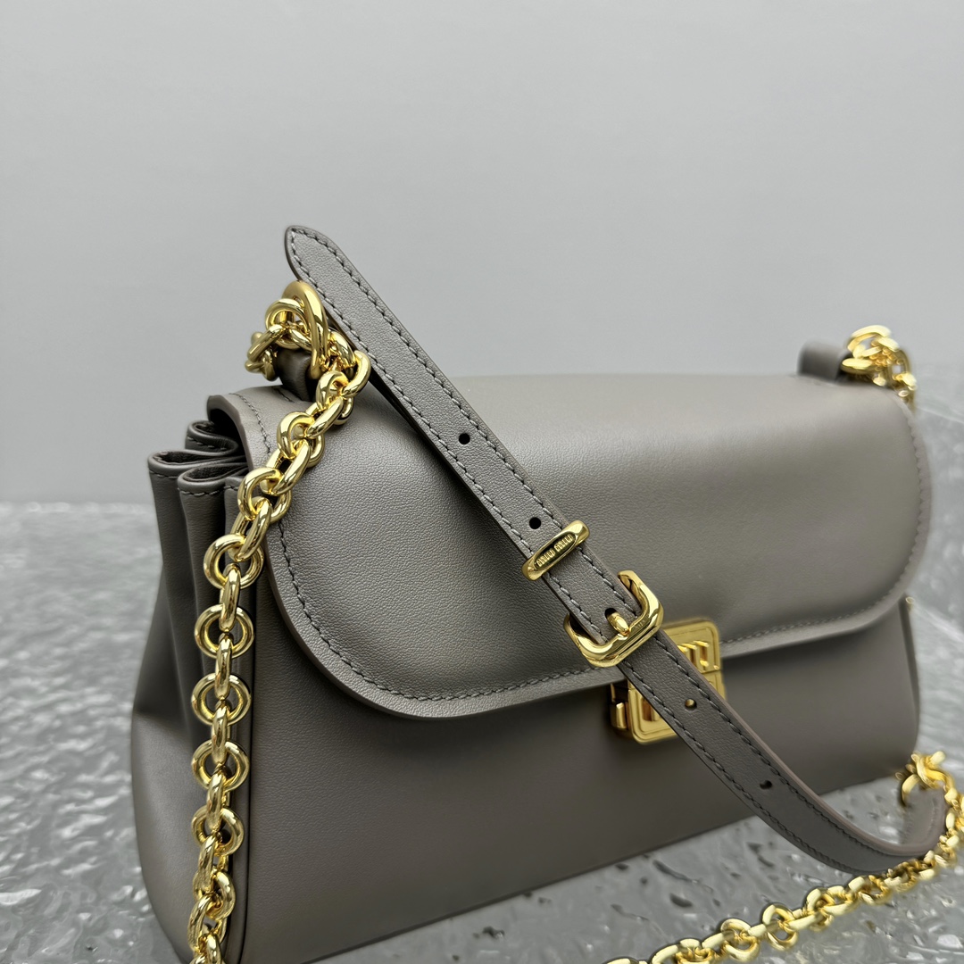 Miu Miu Leather Shoulder Bag - DopestKickz