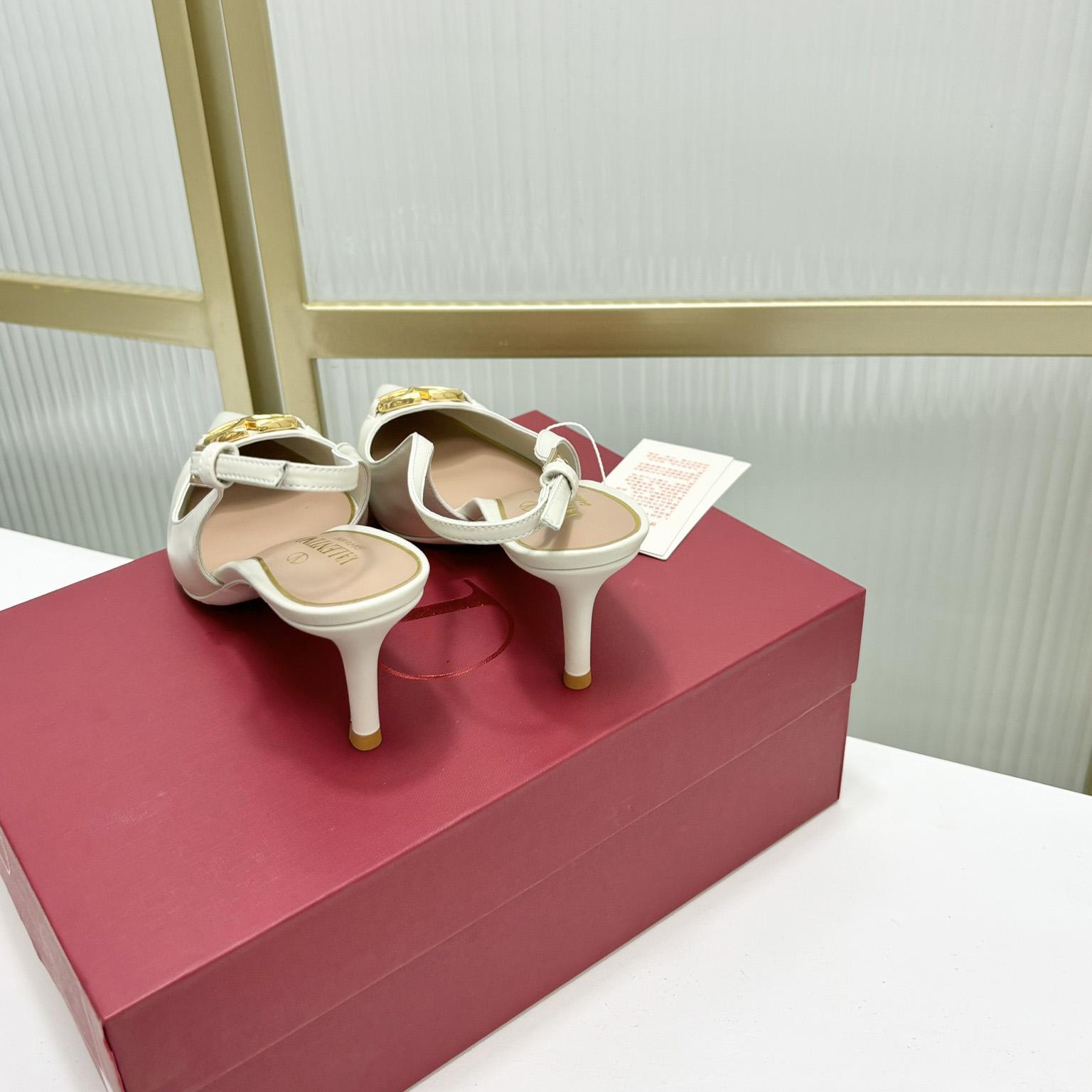 Valenti The Bold Edition VLogo Calfskin Slingback Pump   60mm - DopestKickz