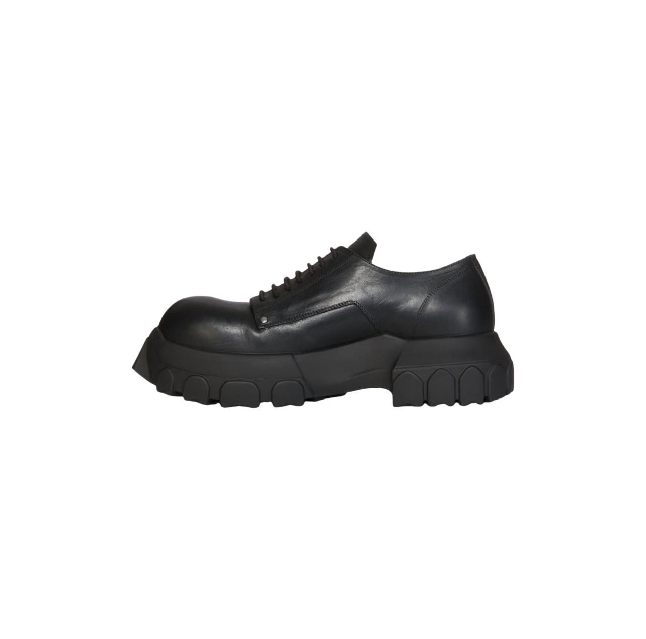 Rick Owens Bozo Tractor Leather Derby Shoes - DopestKickz