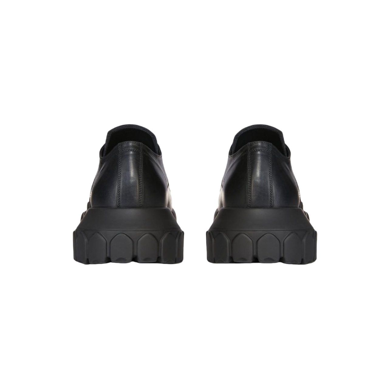 Rick Owens Bozo Tractor Leather Derby Shoes - DopestKickz