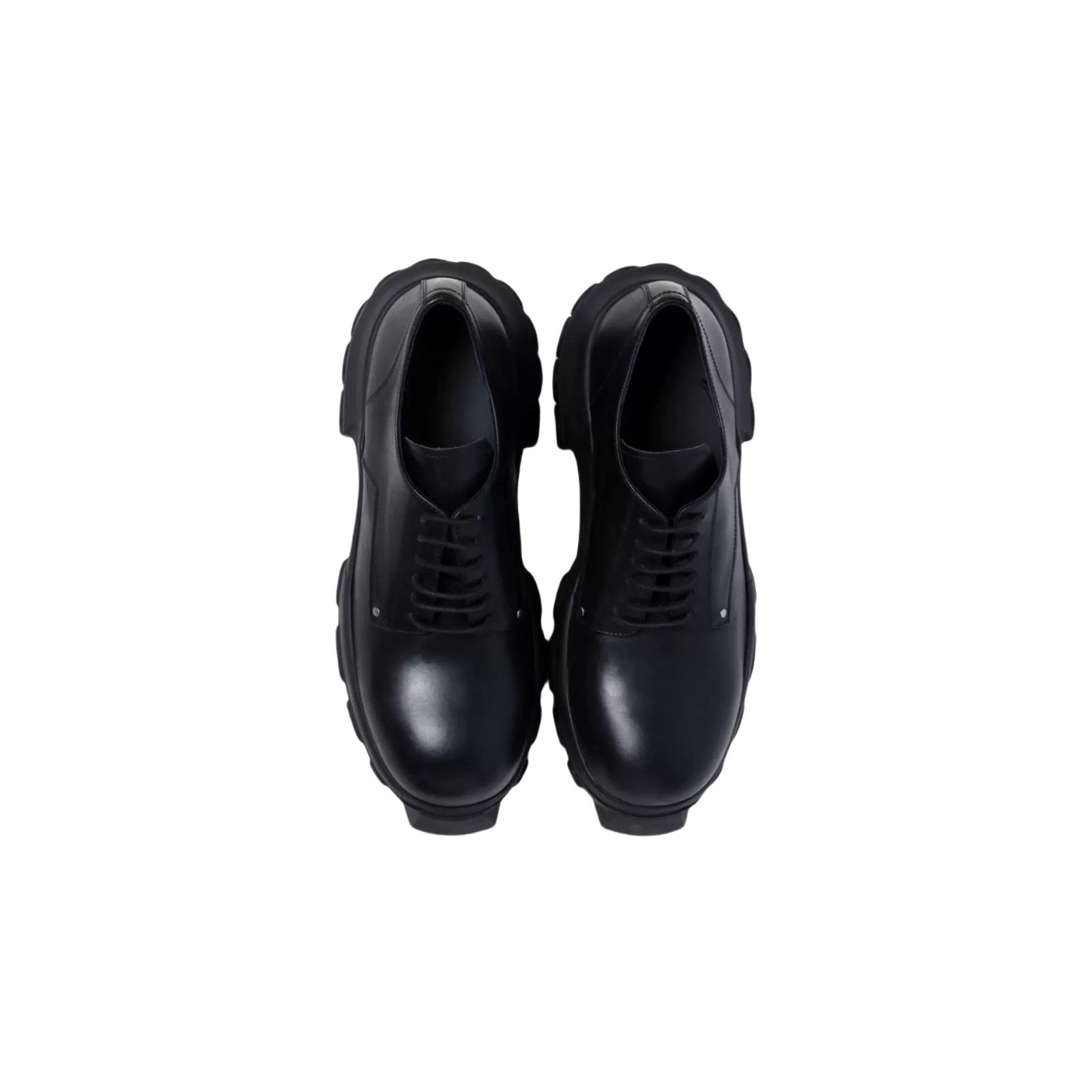 Rick Owens Bozo Tractor Leather Derby Shoes - DopestKickz