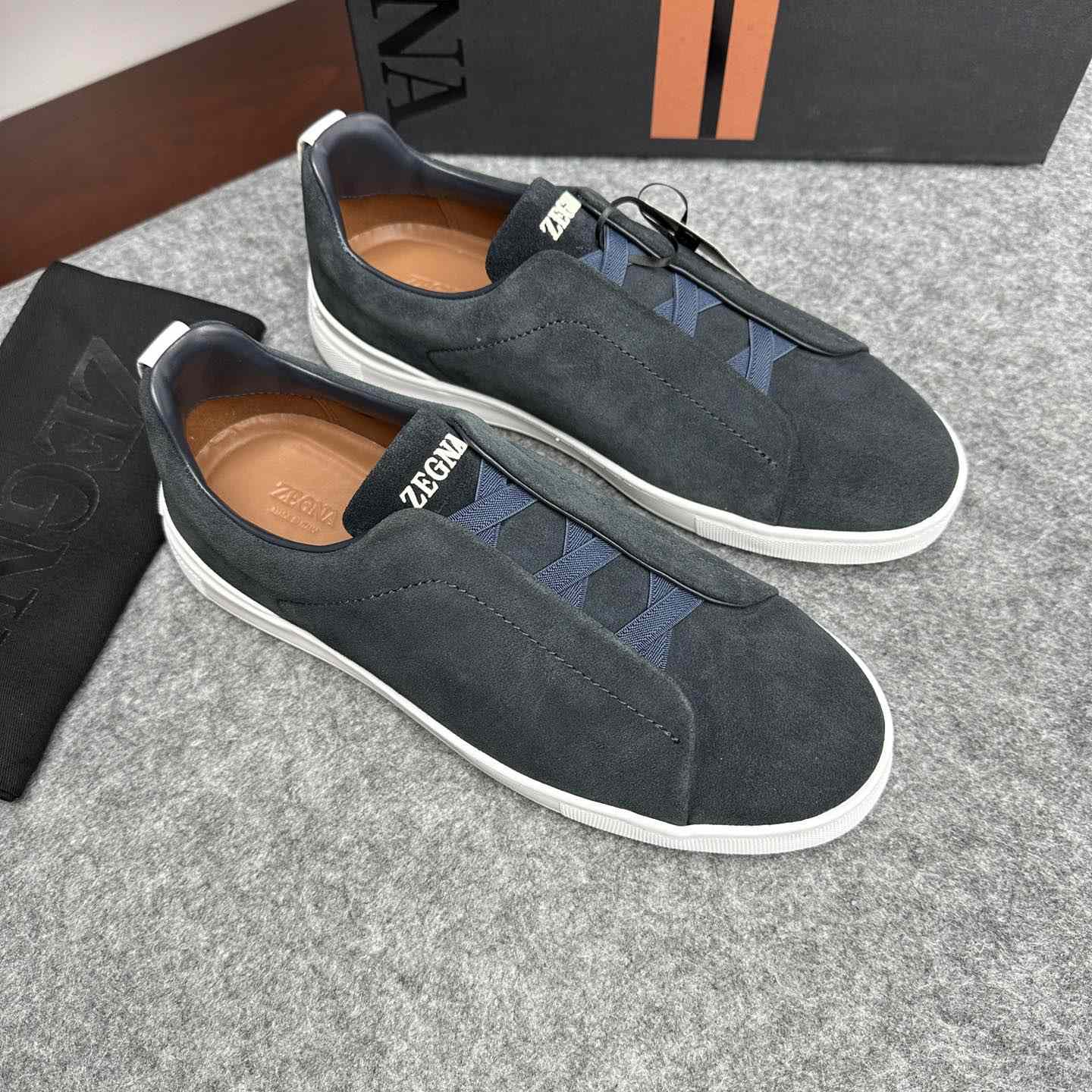 Zegna Suede Triple Stitch™ Sneakers - DopestKickz
