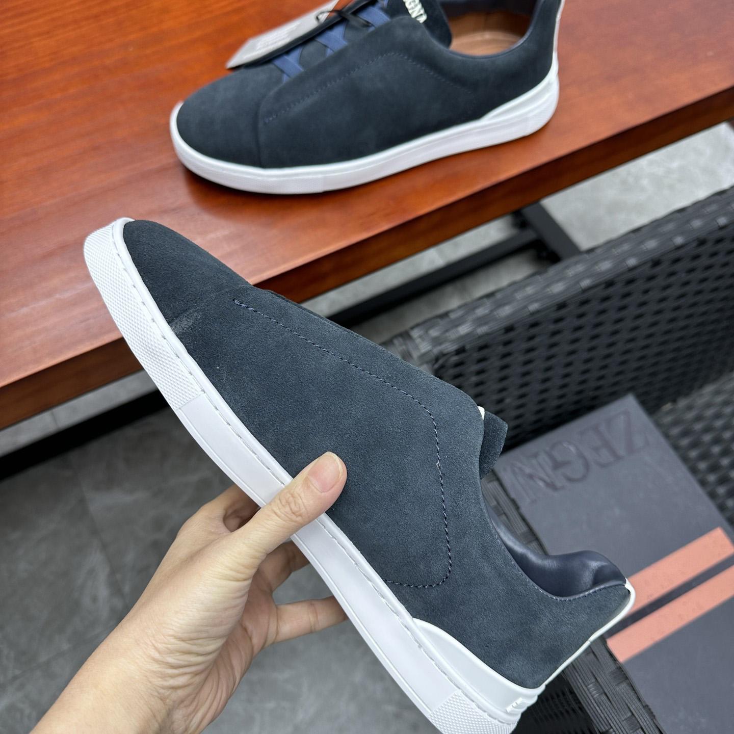 Zegna Suede Triple Stitch™ Sneakers - DopestKickz
