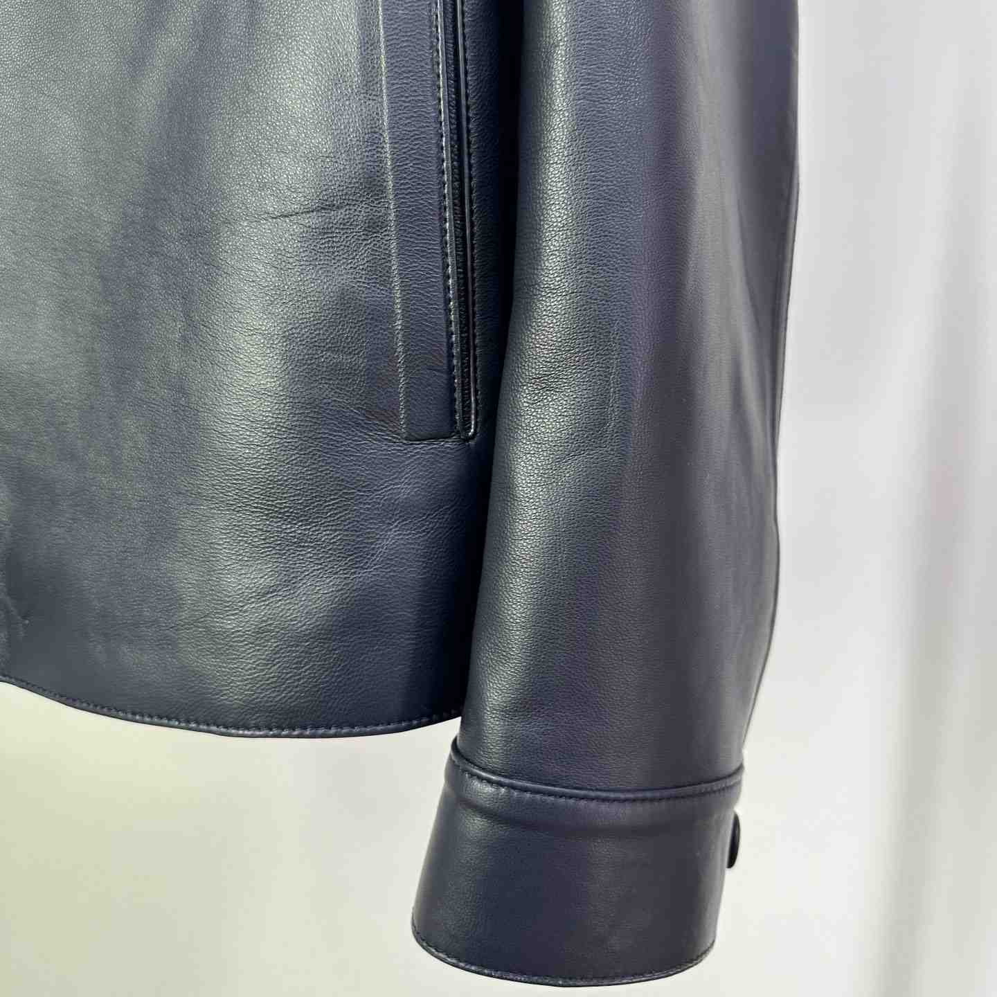 Louis Vuitton Chic Leather Blouson With 3D Details   1AFVPT - DopestKickz