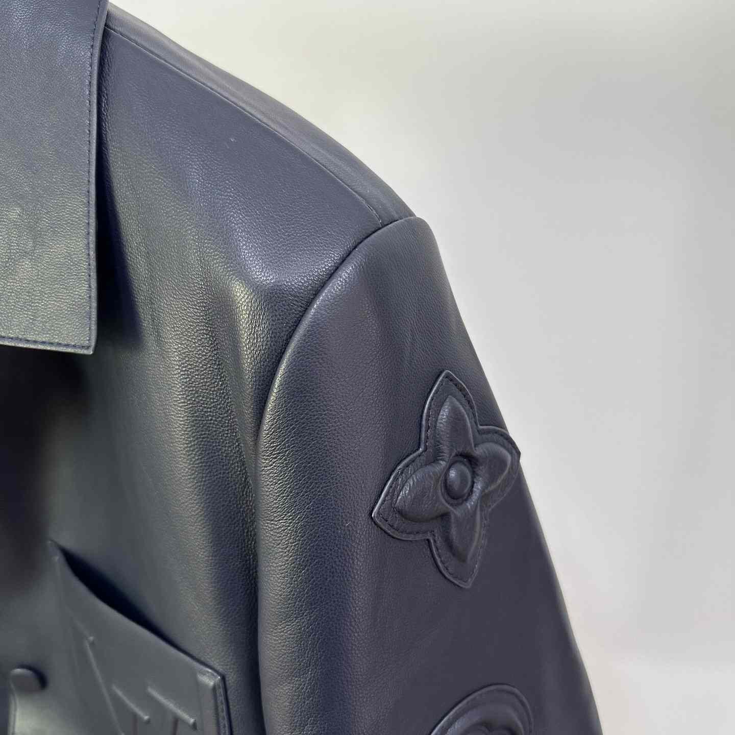 Louis Vuitton Chic Leather Blouson With 3D Details   1AFVPT - DopestKickz