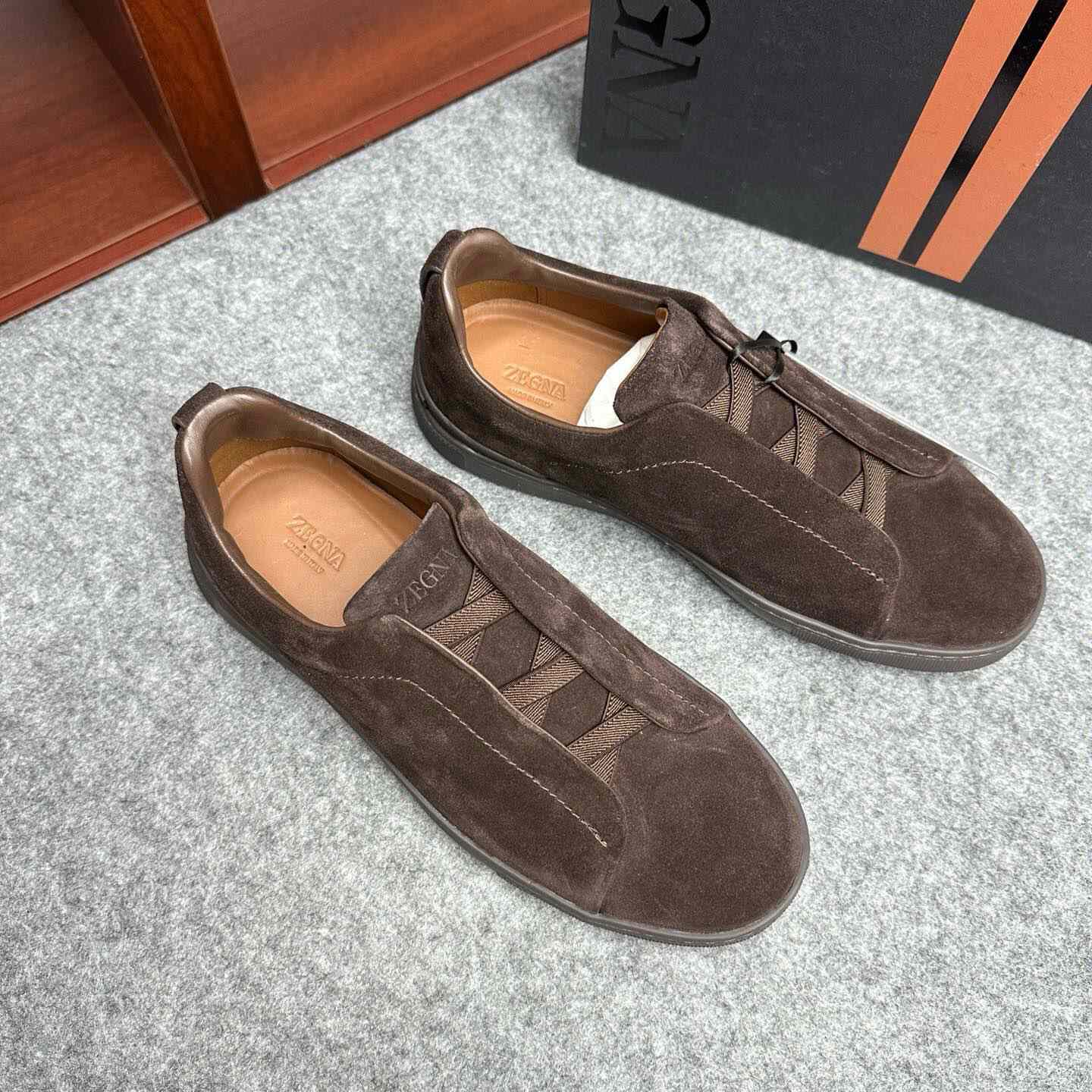 Zegna Suede Triple Stitch™ Sneakers - DopestKickz