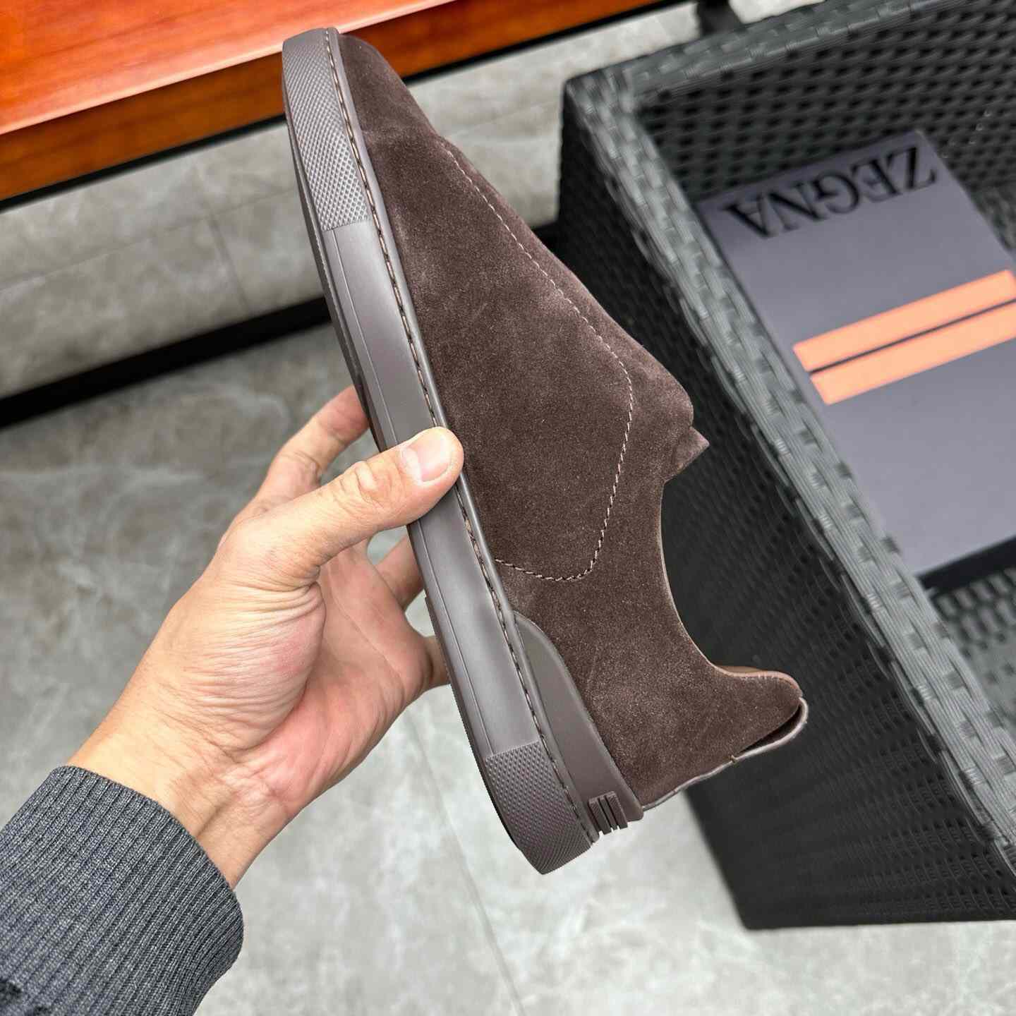 Zegna Suede Triple Stitch™ Sneakers - DopestKickz