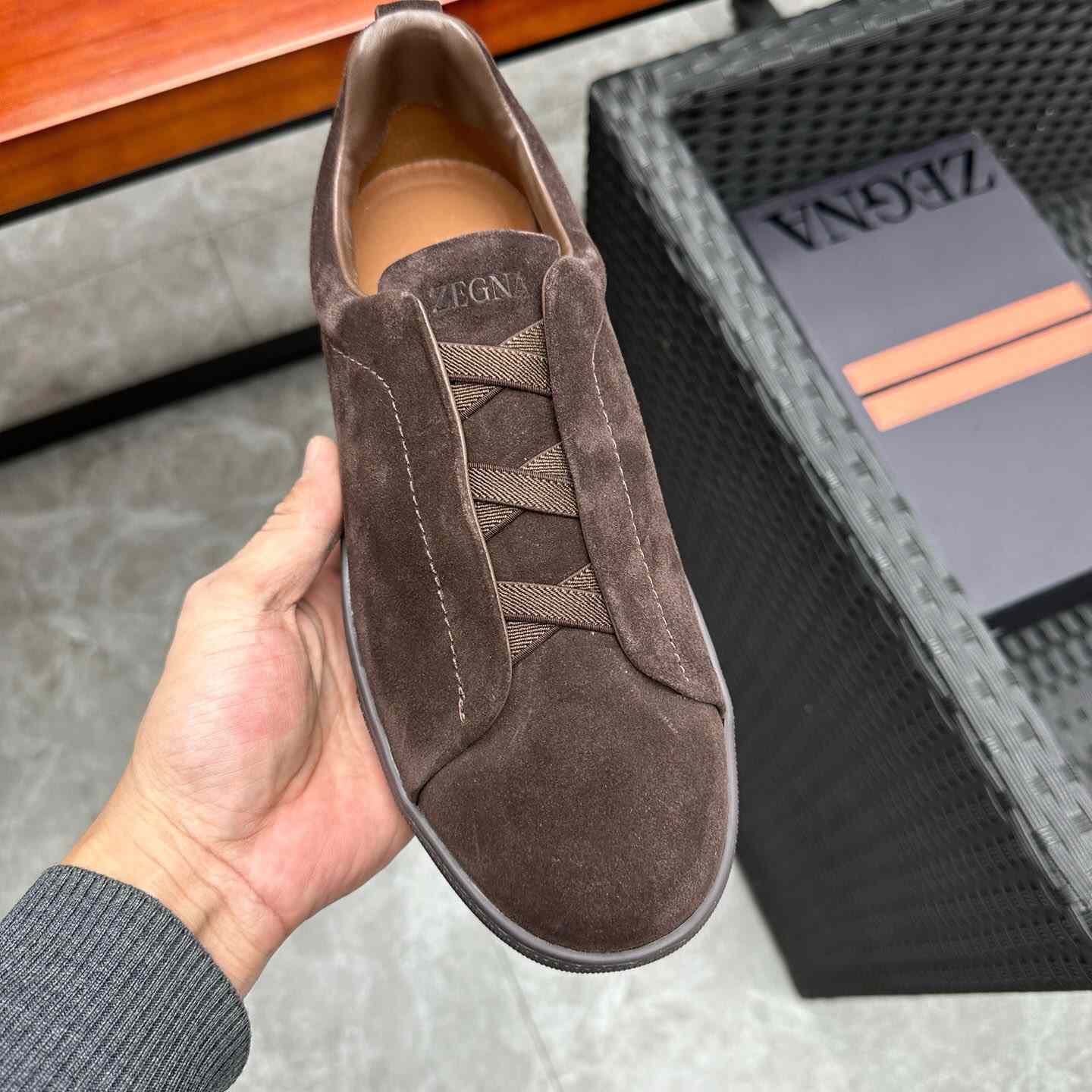 Zegna Suede Triple Stitch™ Sneakers - DopestKickz