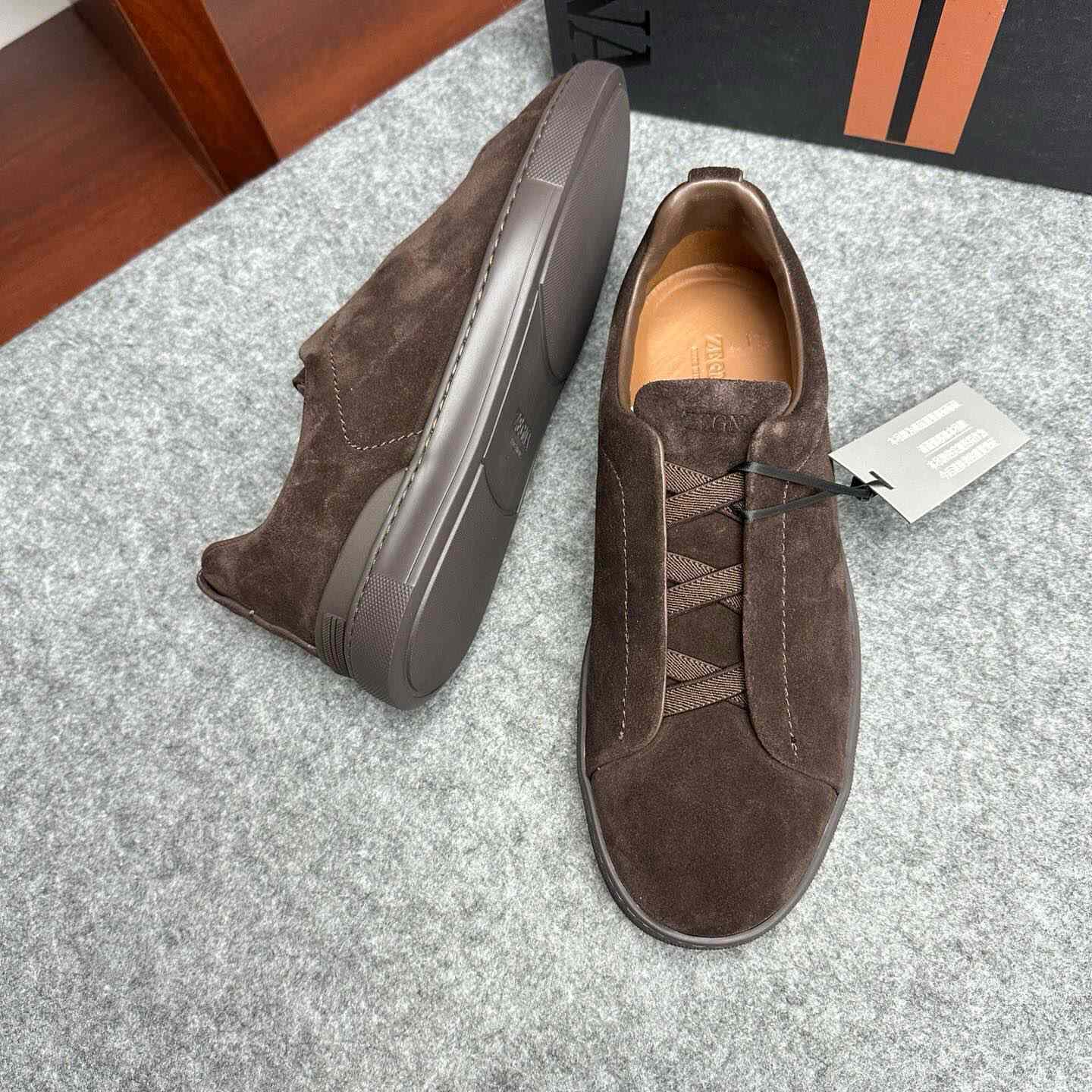 Zegna Suede Triple Stitch™ Sneakers - DopestKickz