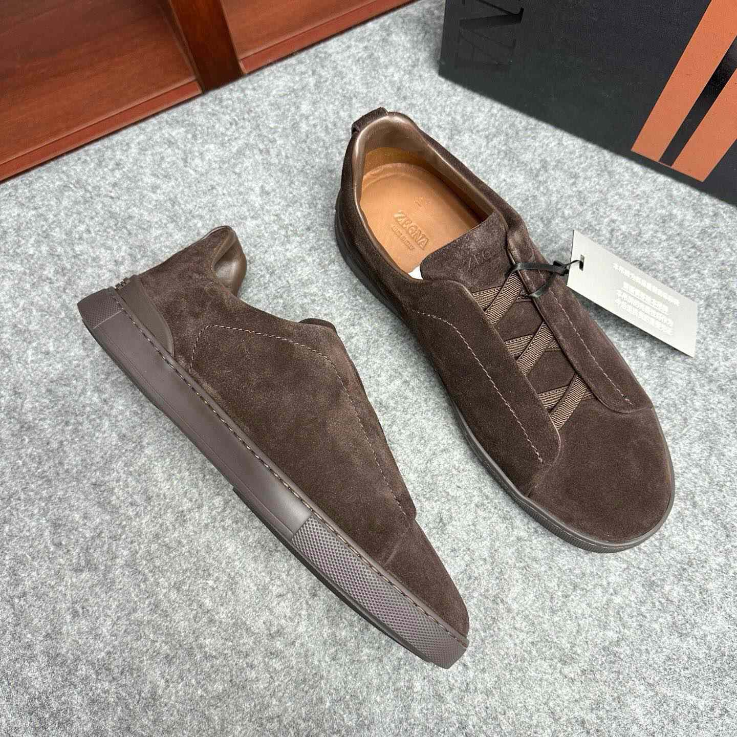 Zegna Suede Triple Stitch™ Sneakers - DopestKickz