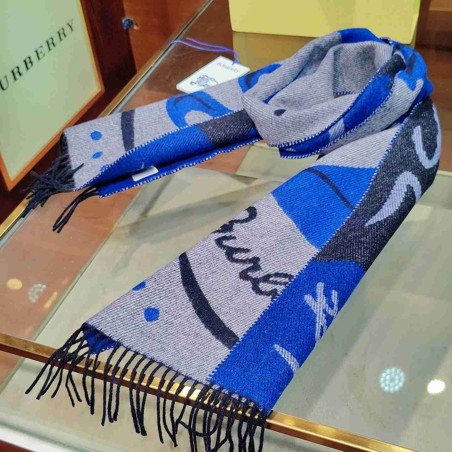 Burberry Mirrored Horse Cashmere Scarf - DopestKickz