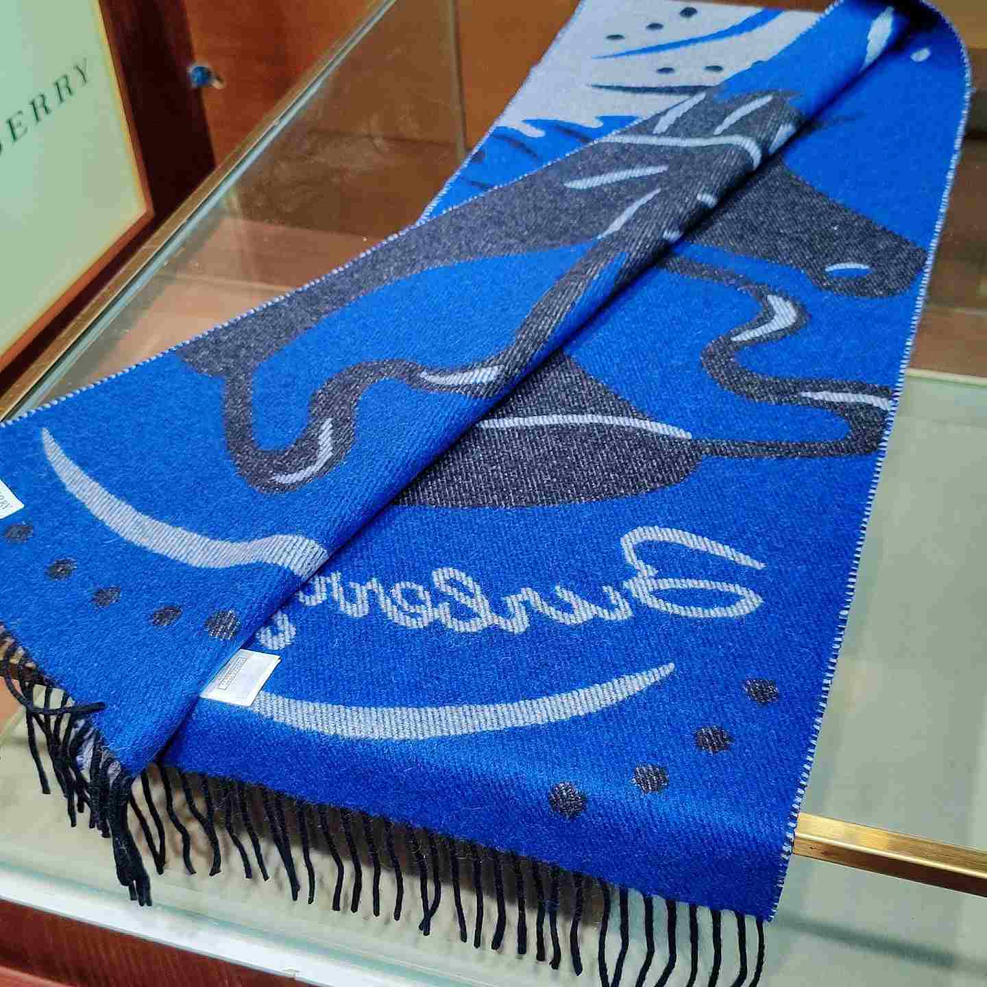 Burberry Mirrored Horse Cashmere Scarf - DopestKickz