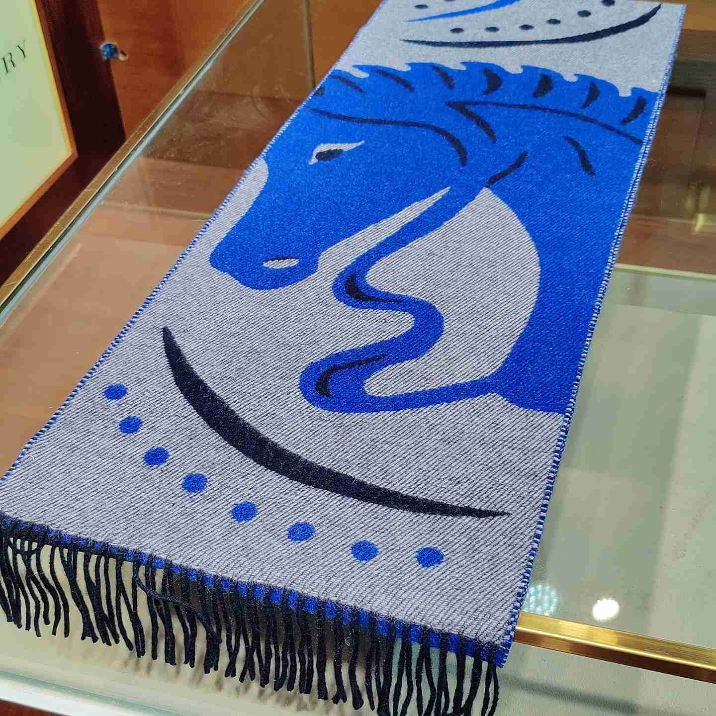 Burberry Mirrored Horse Cashmere Scarf - DopestKickz