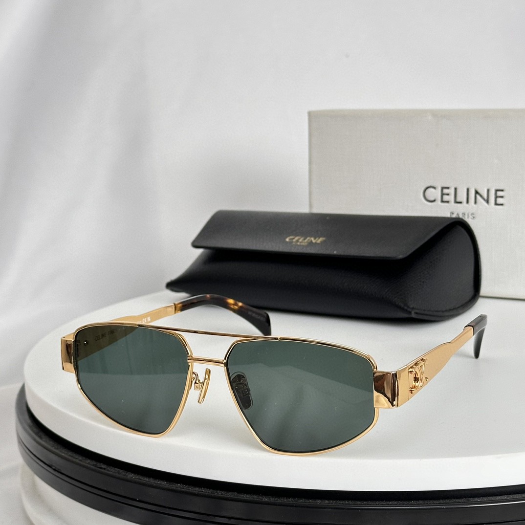 Celine Triomphe Metal 03 Sunglasses In Metal - DopestKickz