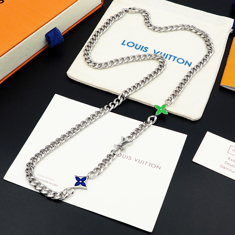 Louis Vuitton Monogram Row Necklace  M01949 - DopestKickz